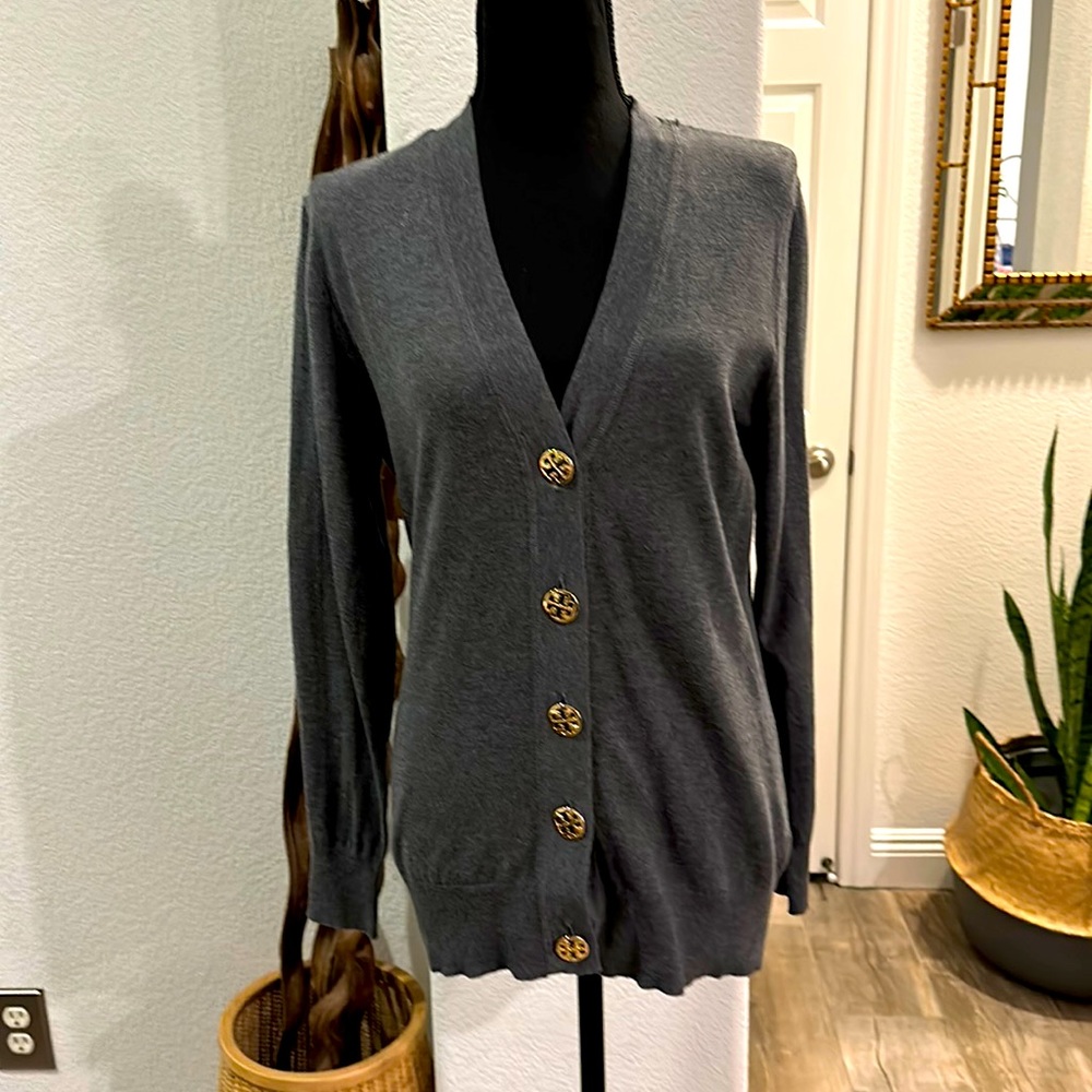 Brand new with tag Tory Burch cotton cardigan with gold buttons